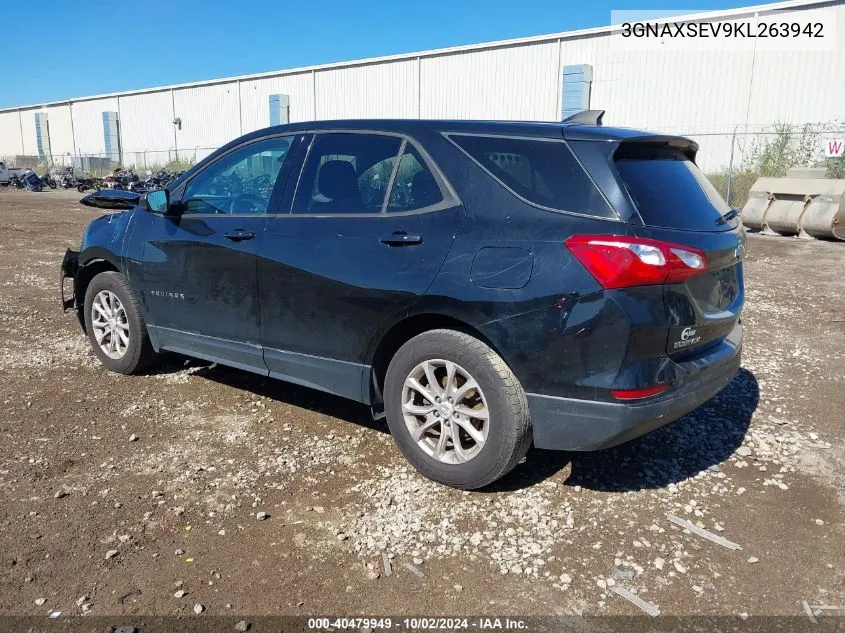 2019 Chevrolet Equinox Ls VIN: 3GNAXSEV9KL263942 Lot: 40479949