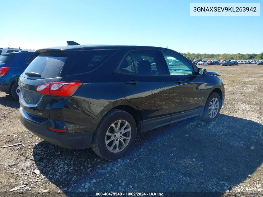 2019 Chevrolet Equinox Ls VIN: 3GNAXSEV9KL263942 Lot: 40479949