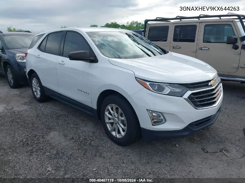 3GNAXHEV9KX644263 2019 Chevrolet Equinox Ls