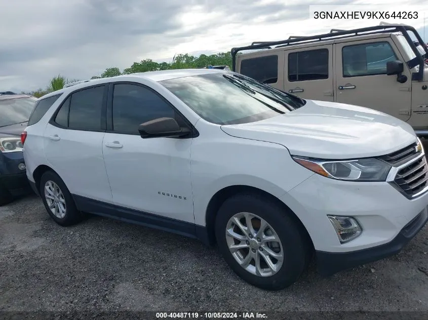 2019 Chevrolet Equinox Ls VIN: 3GNAXHEV9KX644263 Lot: 40487119