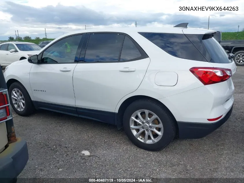 2019 Chevrolet Equinox Ls VIN: 3GNAXHEV9KX644263 Lot: 40487119