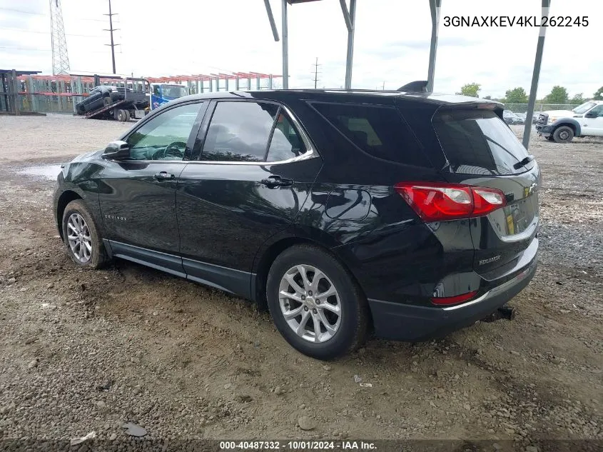 2019 Chevrolet Equinox Lt VIN: 3GNAXKEV4KL262245 Lot: 40487332