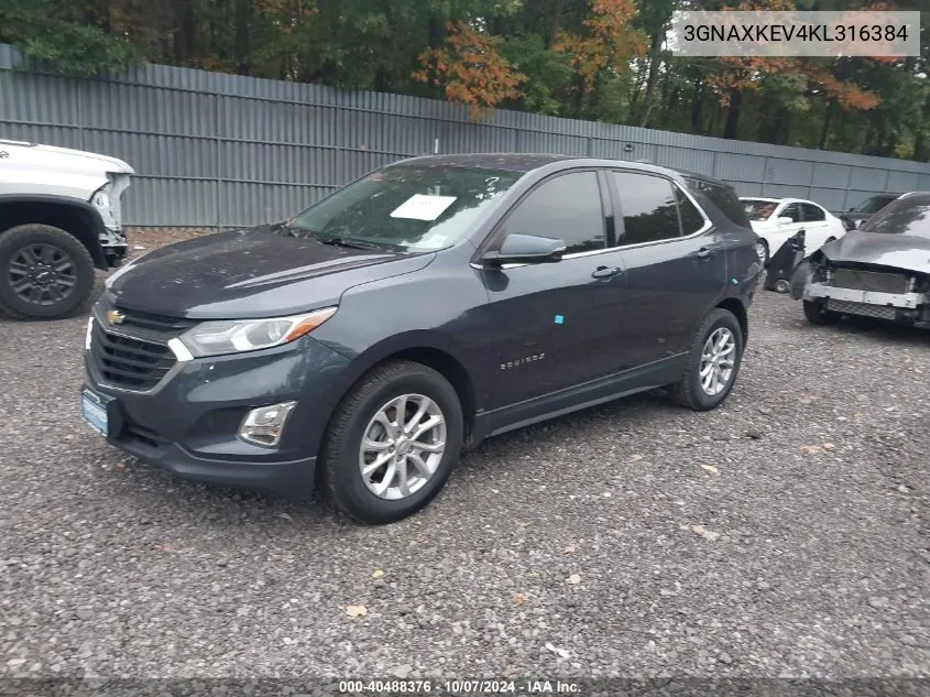 2019 Chevrolet Equinox Lt VIN: 3GNAXKEV4KL316384 Lot: 40488376