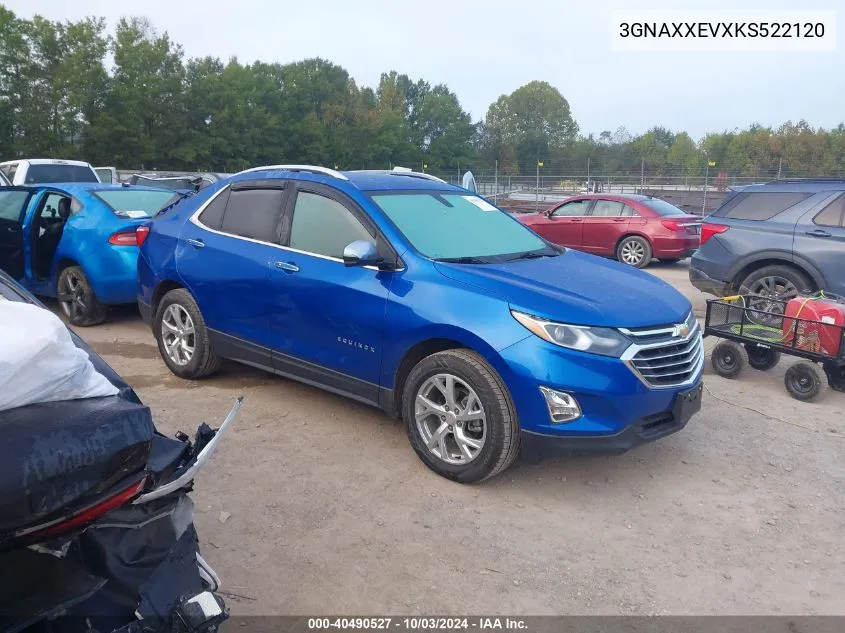 2019 Chevrolet Equinox Premier VIN: 3GNAXXEVXKS522120 Lot: 40490527