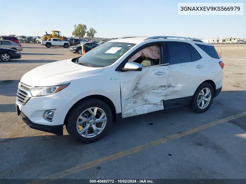 2019 Chevrolet Equinox Premier VIN: 3GNAXXEV9KS566979 Lot: 40492772