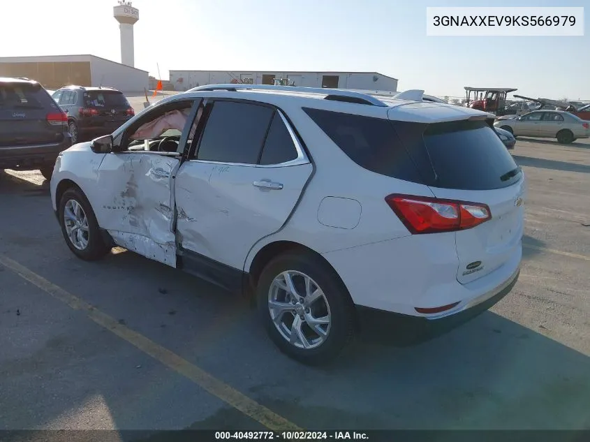 2019 Chevrolet Equinox Premier VIN: 3GNAXXEV9KS566979 Lot: 40492772