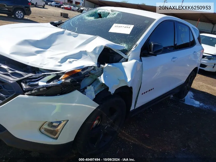 2019 Chevrolet Equinox Lt VIN: 2GNAXLEXXK6250953 Lot: 40497494