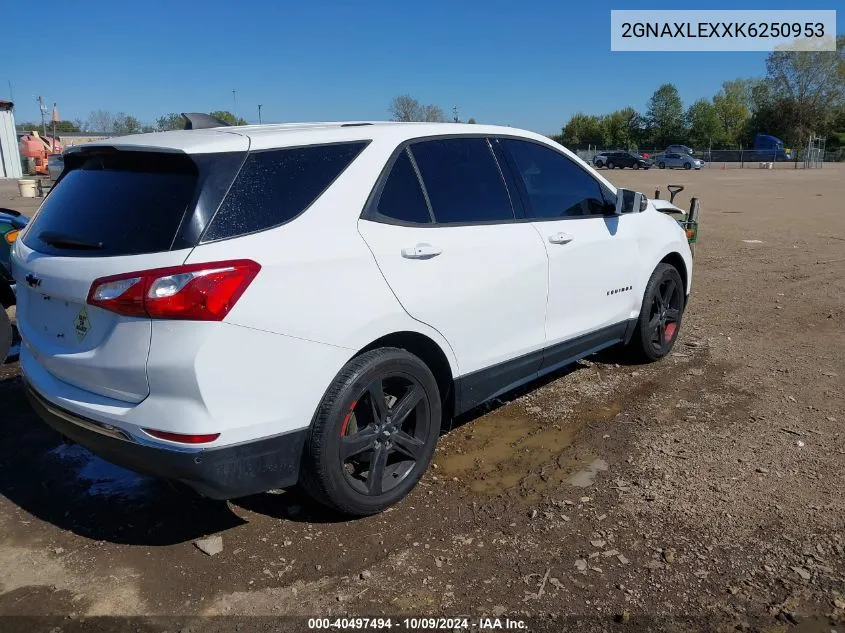 2019 Chevrolet Equinox Lt VIN: 2GNAXLEXXK6250953 Lot: 40497494