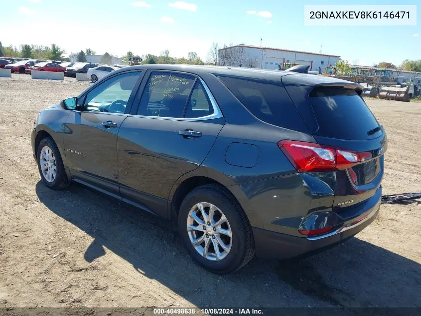 2019 Chevrolet Equinox Lt VIN: 2GNAXKEV8K6146471 Lot: 40498638