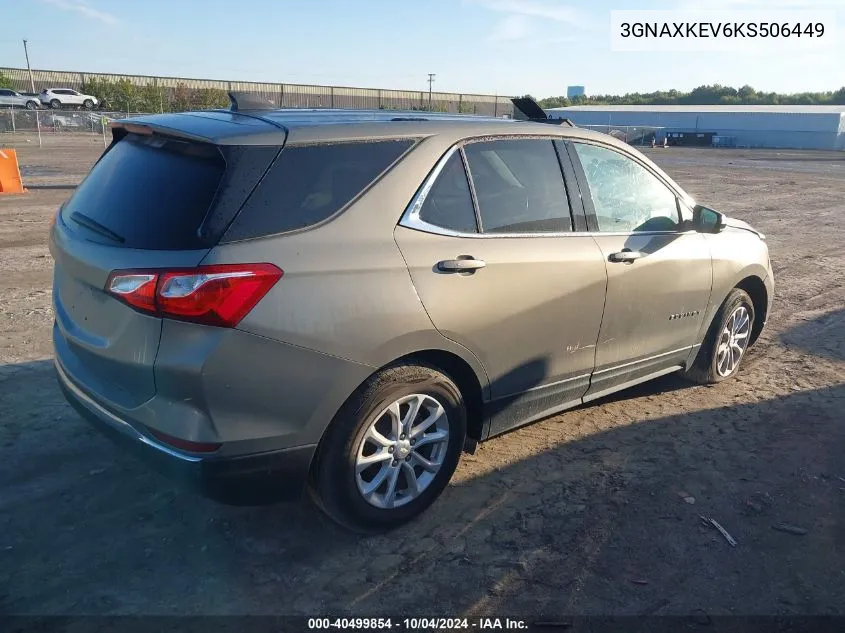 2019 Chevrolet Equinox Lt VIN: 3GNAXKEV6KS506449 Lot: 40499854