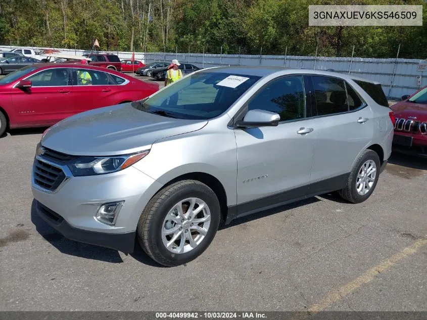 2019 Chevrolet Equinox Lt VIN: 3GNAXUEV6KS546509 Lot: 40499942