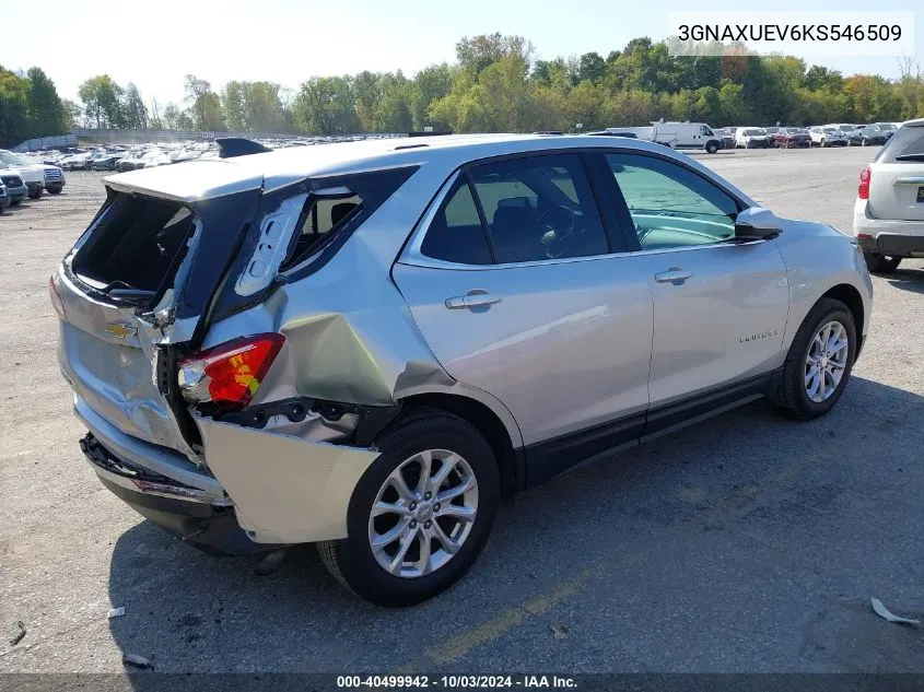 2019 Chevrolet Equinox Lt VIN: 3GNAXUEV6KS546509 Lot: 40499942