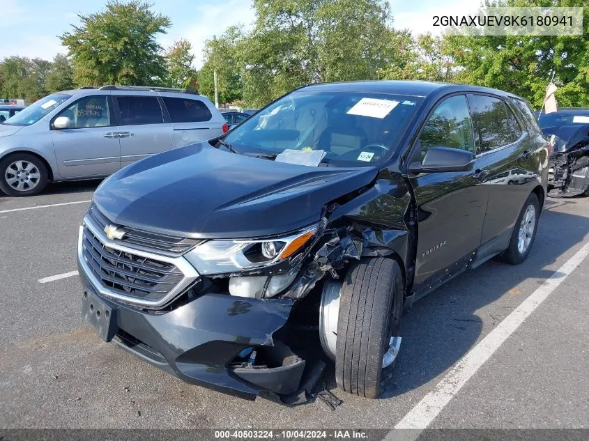 2019 Chevrolet Equinox Lt VIN: 2GNAXUEV8K6180941 Lot: 40503224