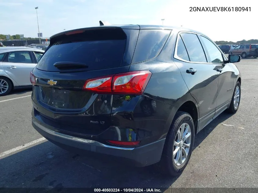 2019 Chevrolet Equinox Lt VIN: 2GNAXUEV8K6180941 Lot: 40503224