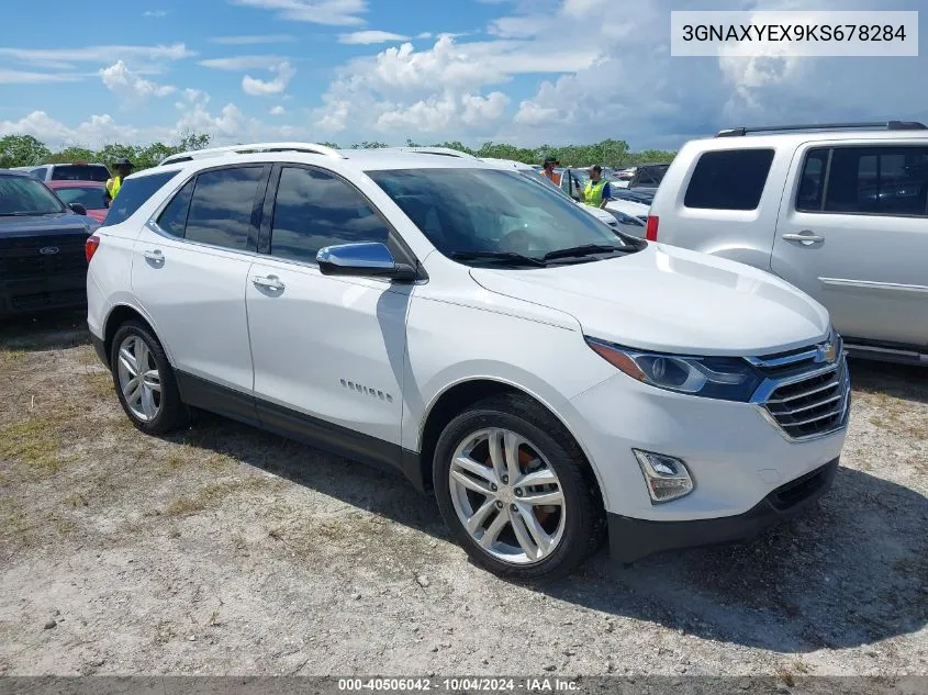 2019 Chevrolet Equinox Premier VIN: 3GNAXYEX9KS678284 Lot: 40506042