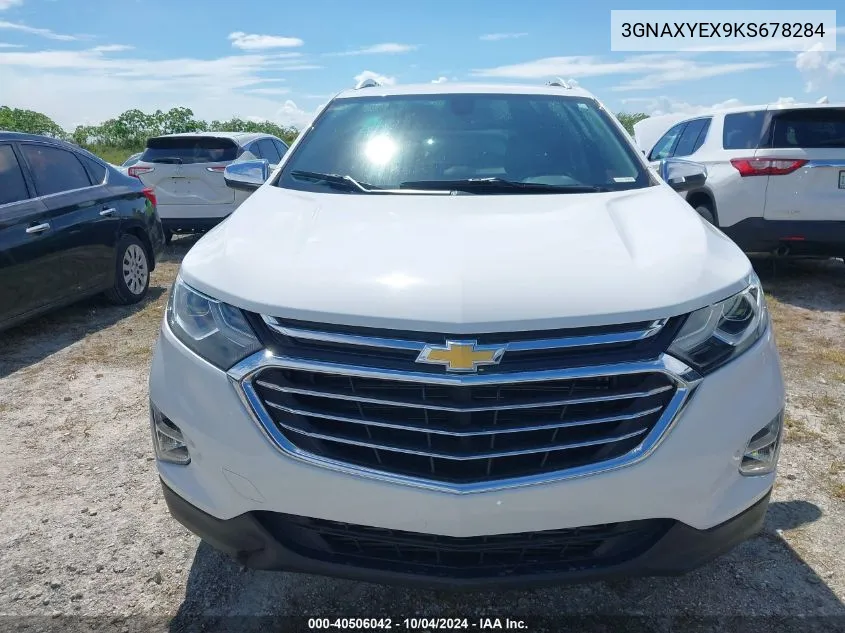 2019 Chevrolet Equinox Premier VIN: 3GNAXYEX9KS678284 Lot: 40506042