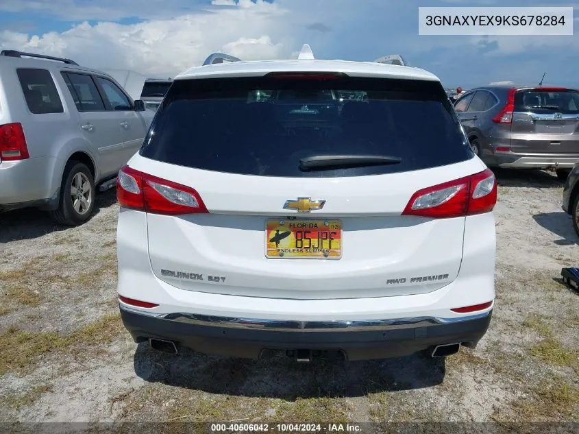 2019 Chevrolet Equinox Premier VIN: 3GNAXYEX9KS678284 Lot: 40506042