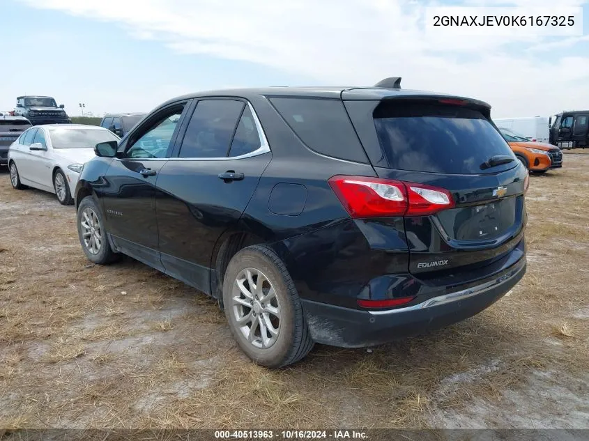 2019 Chevrolet Equinox Lt VIN: 2GNAXJEV0K6167325 Lot: 40513963