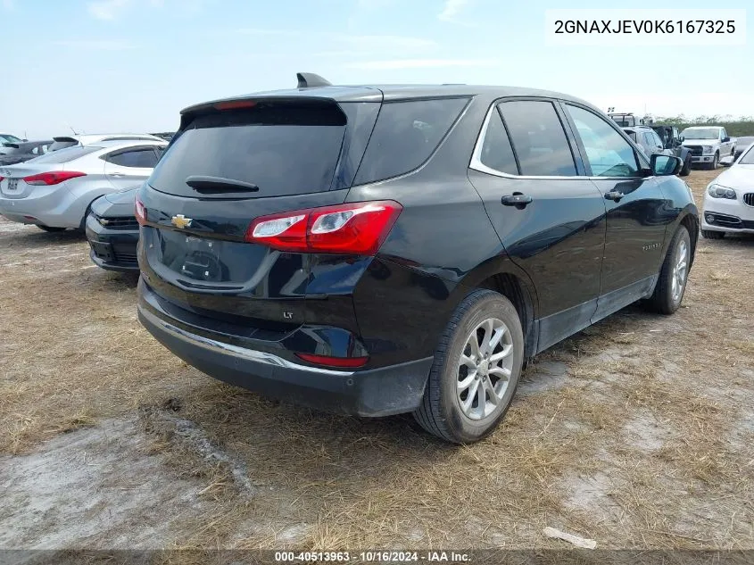 2019 Chevrolet Equinox Lt VIN: 2GNAXJEV0K6167325 Lot: 40513963