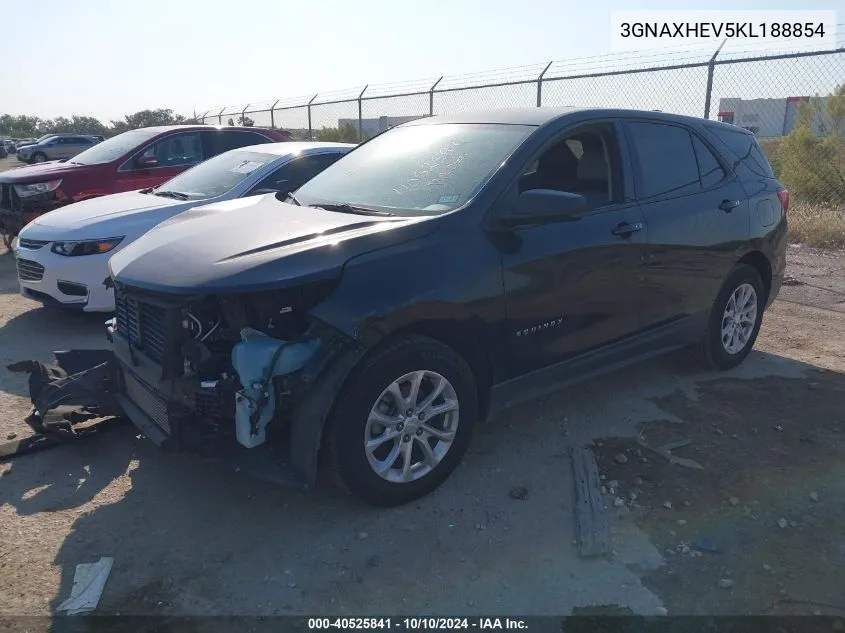 2019 Chevrolet Equinox Ls VIN: 3GNAXHEV5KL188854 Lot: 40525841