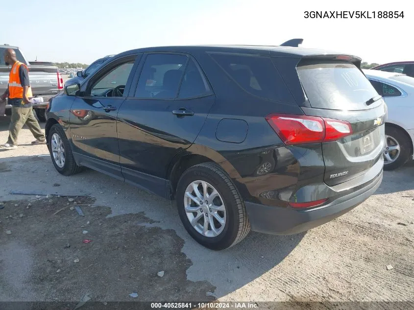 2019 Chevrolet Equinox Ls VIN: 3GNAXHEV5KL188854 Lot: 40525841