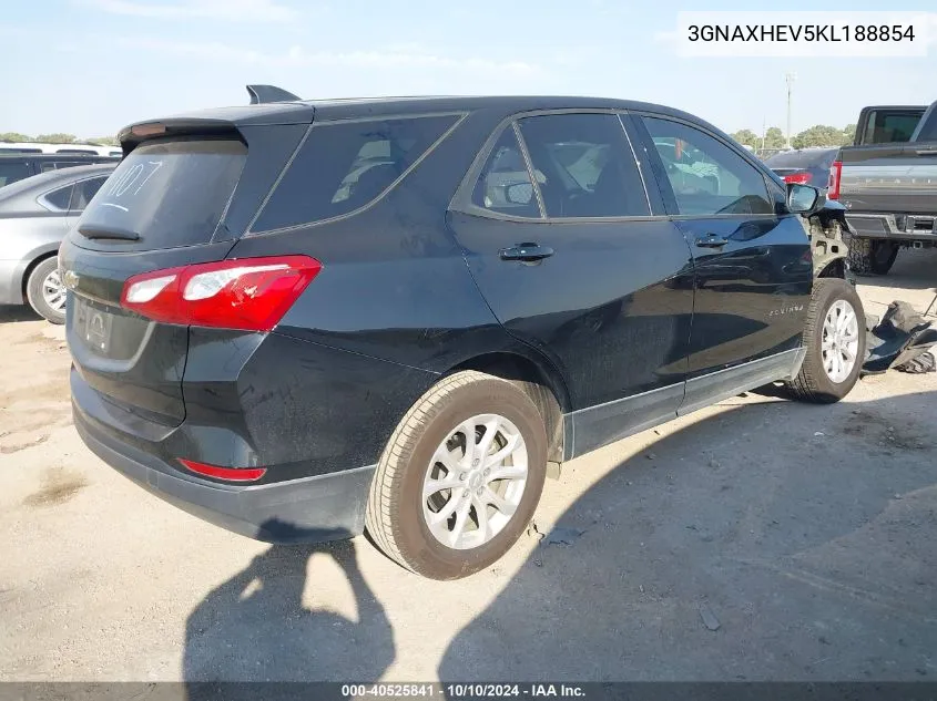 2019 Chevrolet Equinox Ls VIN: 3GNAXHEV5KL188854 Lot: 40525841