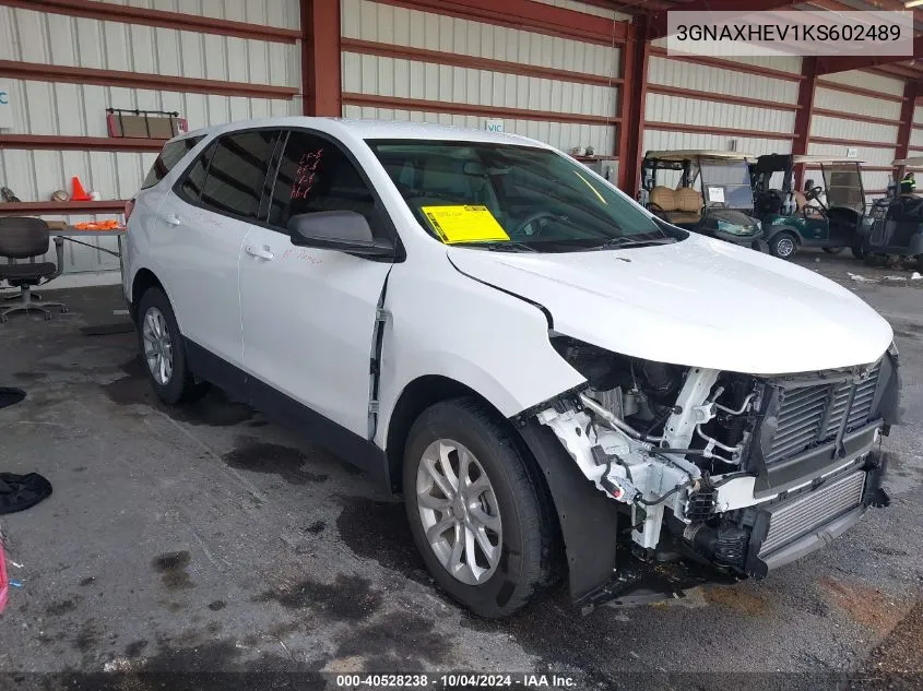 2019 Chevrolet Equinox Ls VIN: 3GNAXHEV1KS602489 Lot: 40528238