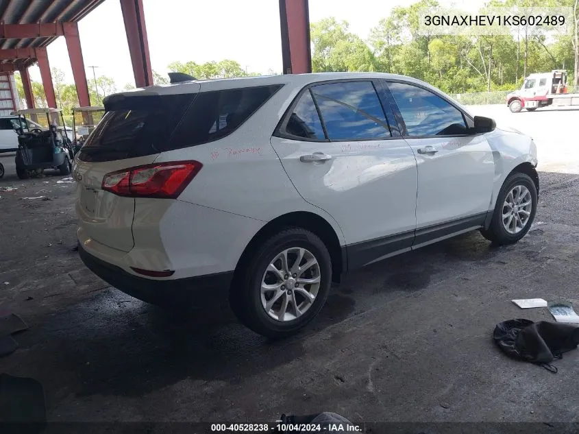 3GNAXHEV1KS602489 2019 Chevrolet Equinox Ls