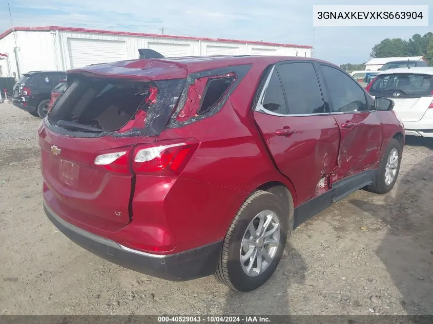 2019 Chevrolet Equinox Lt VIN: 3GNAXKEVXKS663904 Lot: 40529043