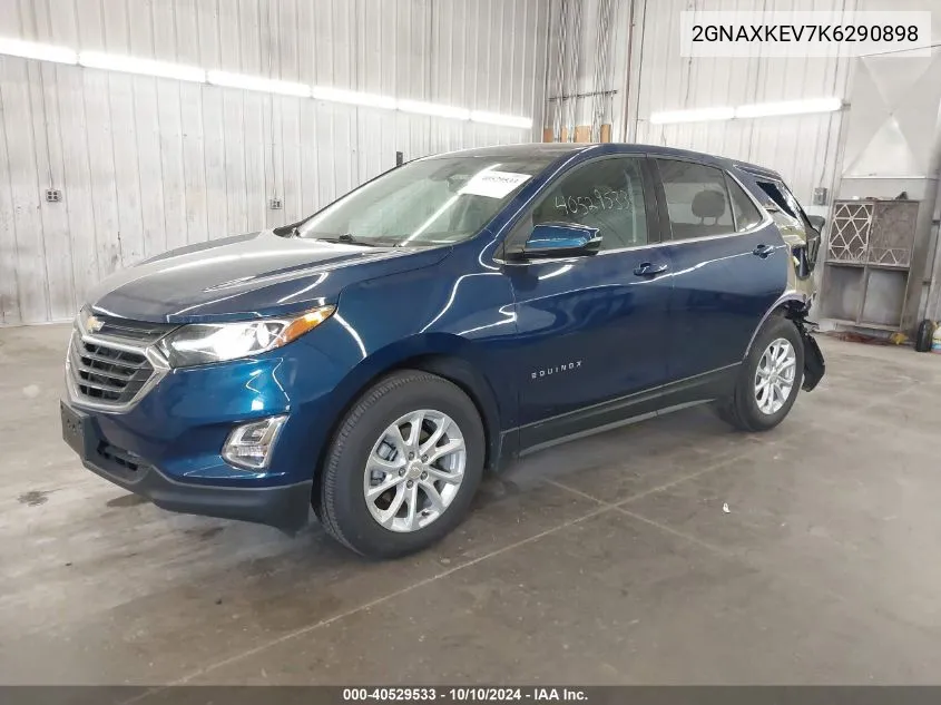 2019 Chevrolet Equinox Lt VIN: 2GNAXKEV7K6290898 Lot: 40529533