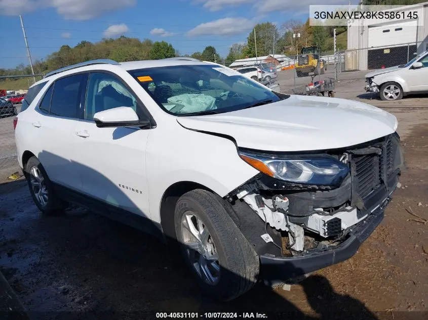 2019 Chevrolet Equinox Lt VIN: 3GNAXVEX8KS586145 Lot: 40531101