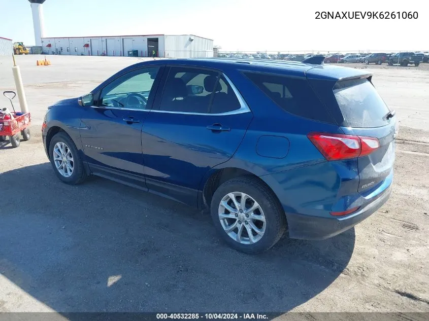 2019 Chevrolet Equinox Lt VIN: 2GNAXUEV9K6261060 Lot: 40532285