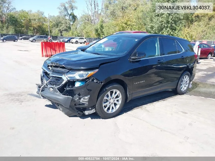 2019 Chevrolet Equinox Lt VIN: 3GNAXJEV8KL304037 Lot: 40532784