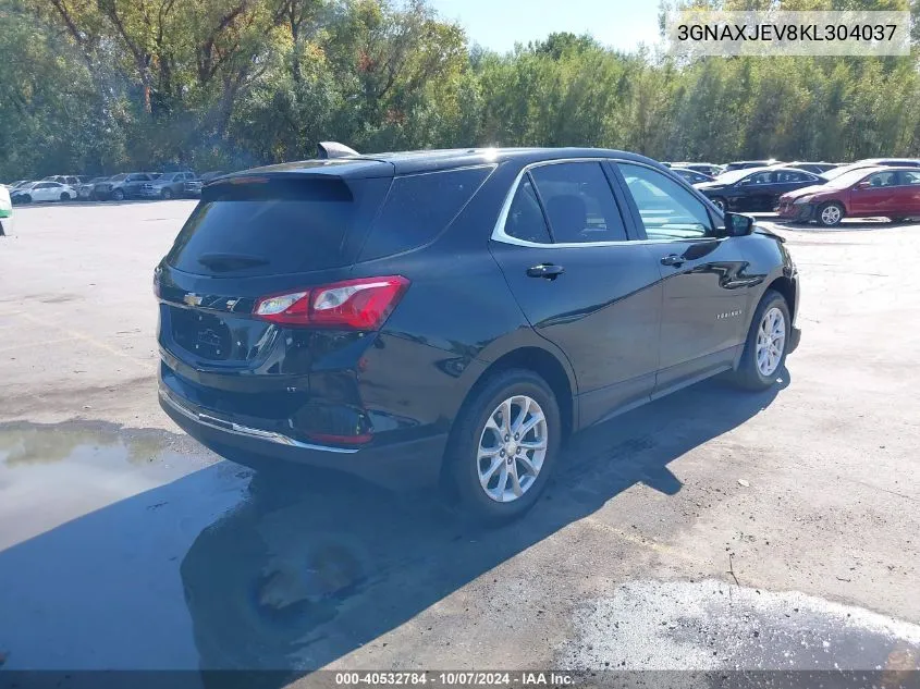 2019 Chevrolet Equinox Lt VIN: 3GNAXJEV8KL304037 Lot: 40532784