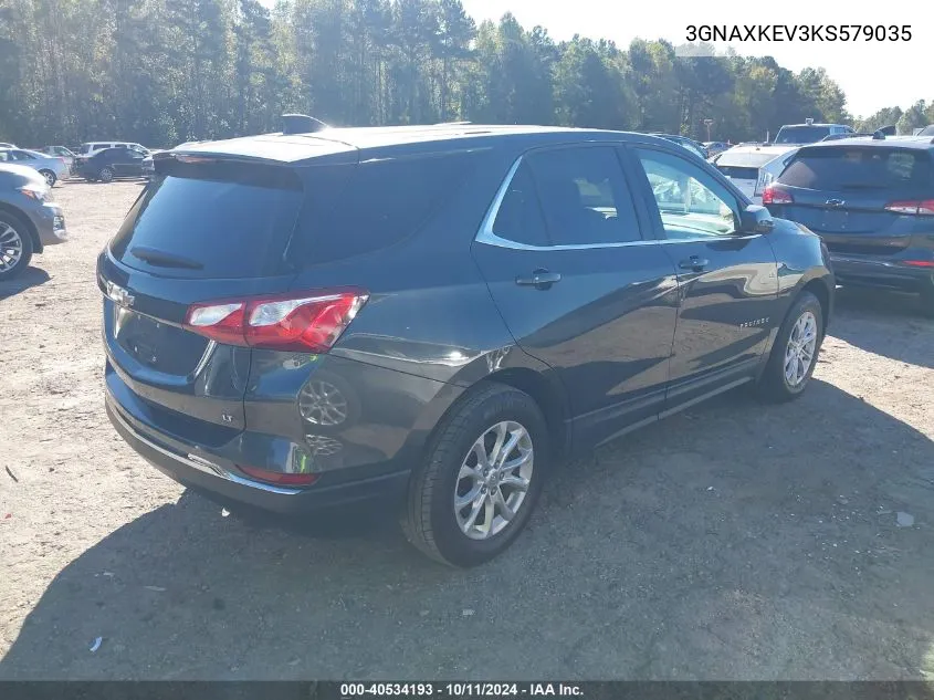 2019 Chevrolet Equinox Lt VIN: 3GNAXKEV3KS579035 Lot: 40534193