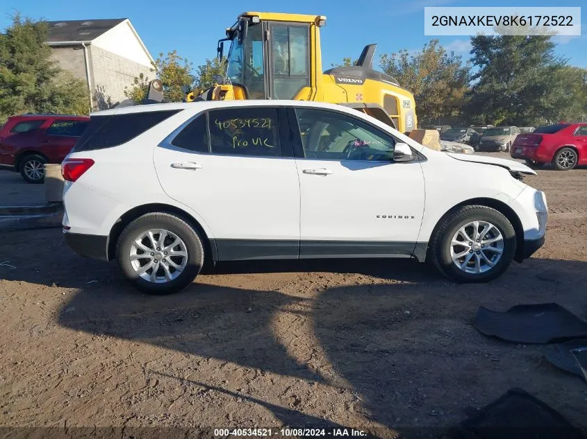 2019 Chevrolet Equinox Lt VIN: 2GNAXKEV8K6172522 Lot: 40534521