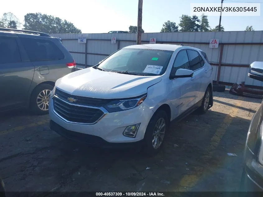 2019 Chevrolet Equinox Lt VIN: 2GNAXKEV3K6305445 Lot: 40537309