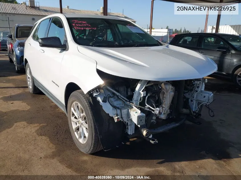 2019 Chevrolet Equinox Ls VIN: 2GNAXHEV1K6226925 Lot: 40539360