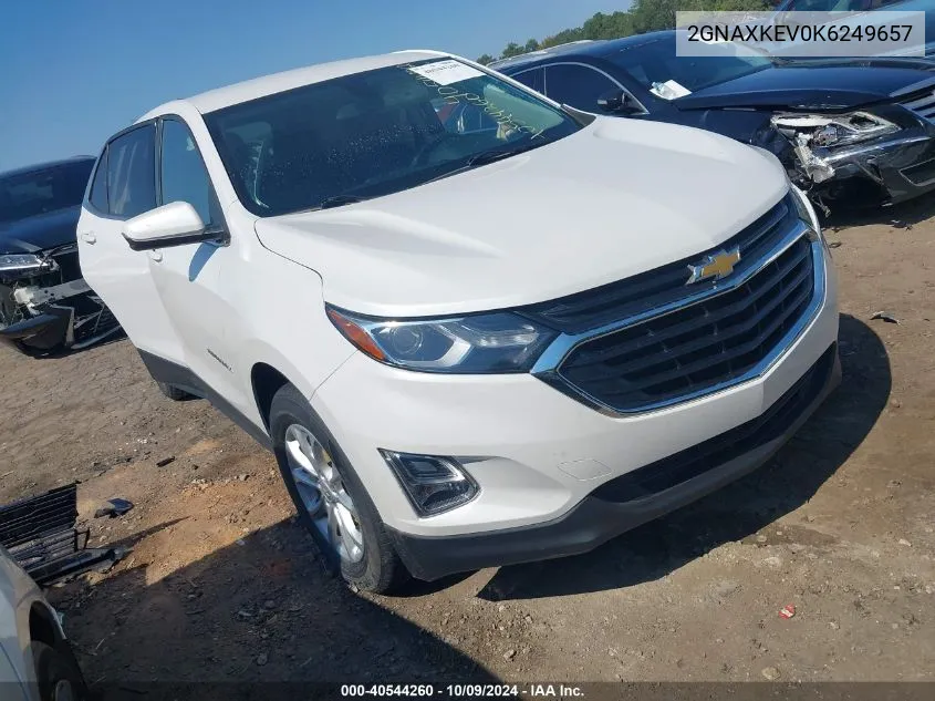 2019 Chevrolet Equinox Lt VIN: 2GNAXKEV0K6249657 Lot: 40544260