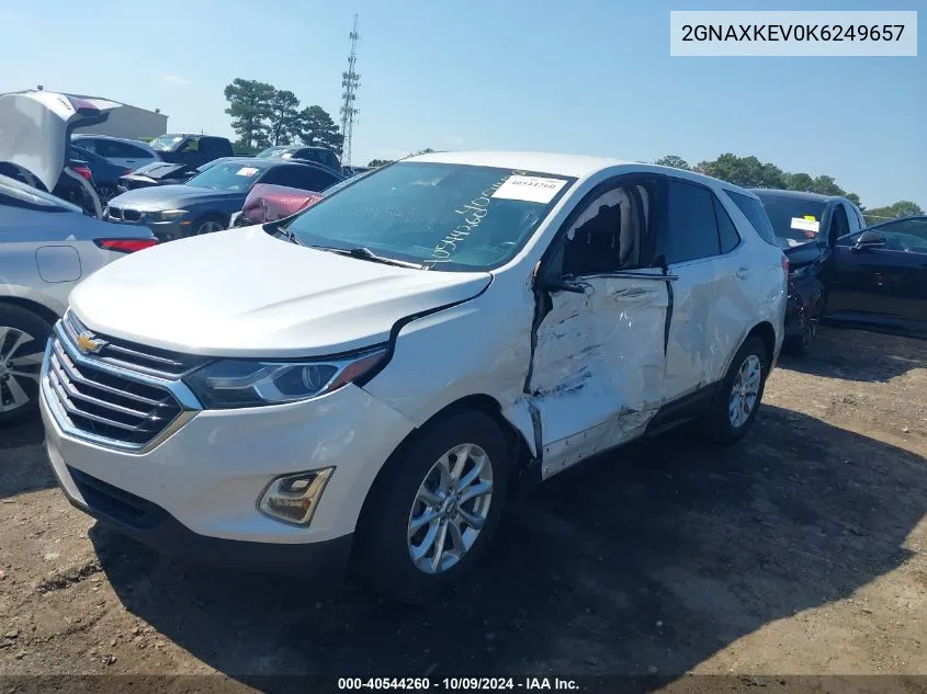 2GNAXKEV0K6249657 2019 Chevrolet Equinox Lt