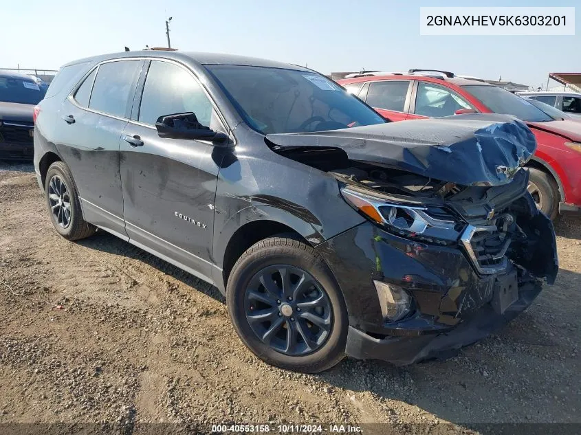 2019 Chevrolet Equinox Ls VIN: 2GNAXHEV5K6303201 Lot: 40553158