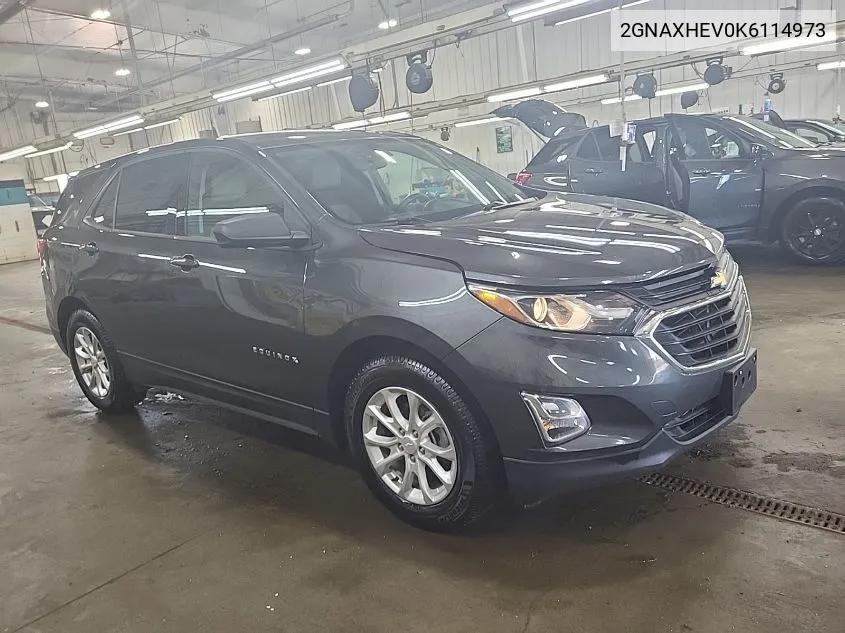 2019 Chevrolet Equinox Ls VIN: 2GNAXHEV0K6114973 Lot: 40555115