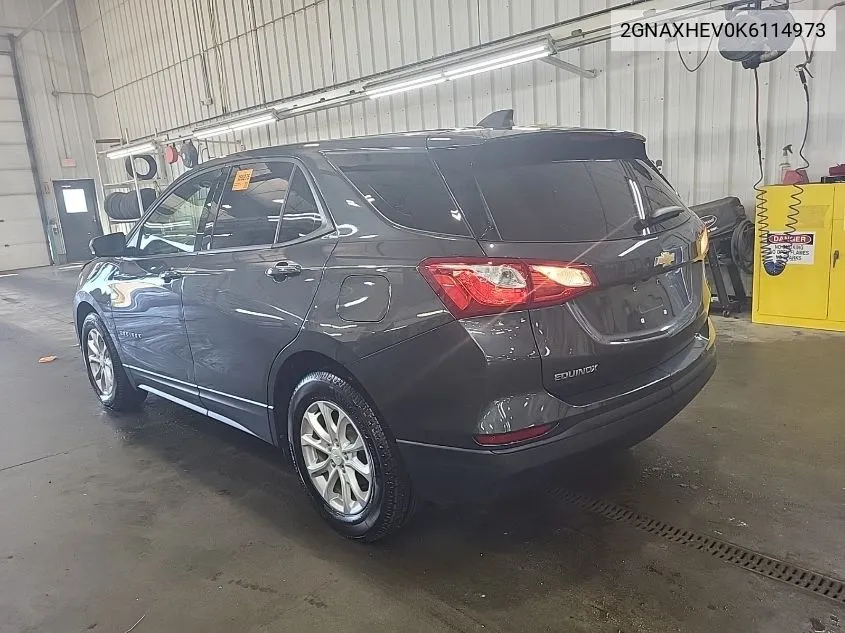 2019 Chevrolet Equinox Ls VIN: 2GNAXHEV0K6114973 Lot: 40555115