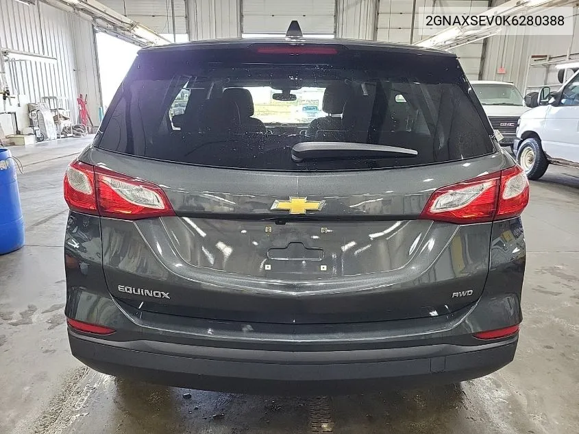 2019 Chevrolet Equinox Ls VIN: 2GNAXSEV0K6280388 Lot: 40555116