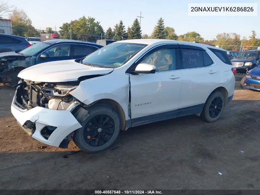 2019 Chevrolet Equinox Lt VIN: 2GNAXUEV1K6286826 Lot: 40557548