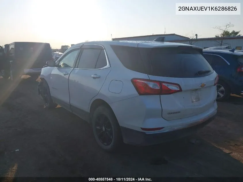 2019 Chevrolet Equinox Lt VIN: 2GNAXUEV1K6286826 Lot: 40557548