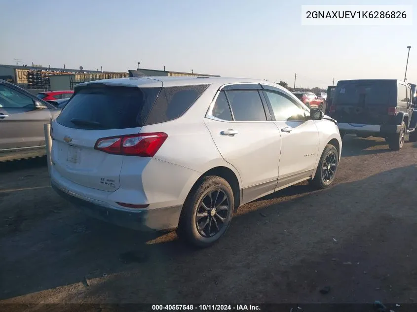 2019 Chevrolet Equinox Lt VIN: 2GNAXUEV1K6286826 Lot: 40557548