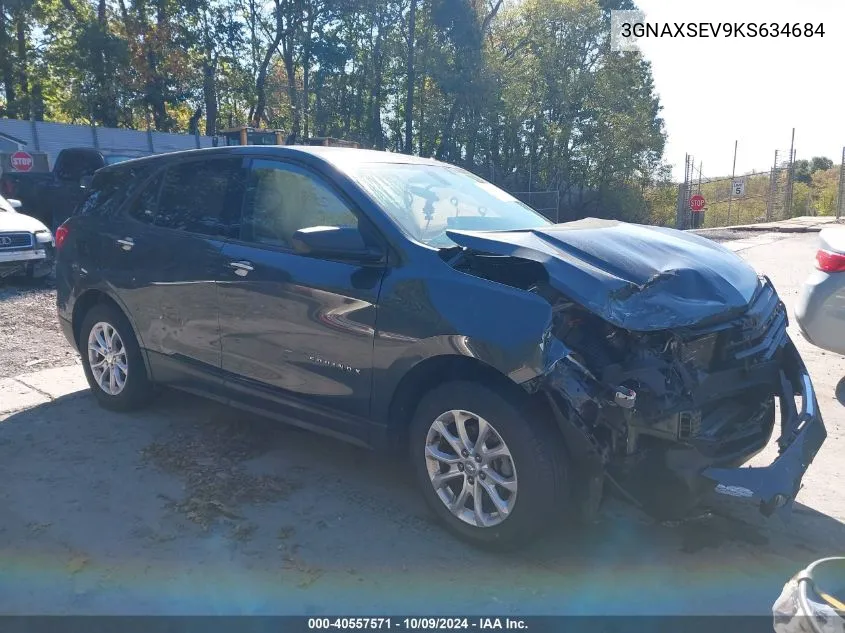 2019 Chevrolet Equinox Ls VIN: 3GNAXSEV9KS634684 Lot: 40557571