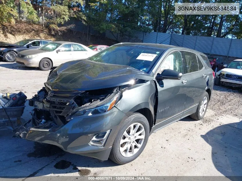 2019 Chevrolet Equinox Ls VIN: 3GNAXSEV9KS634684 Lot: 40557571