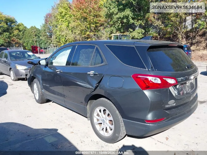 2019 Chevrolet Equinox Ls VIN: 3GNAXSEV9KS634684 Lot: 40557571